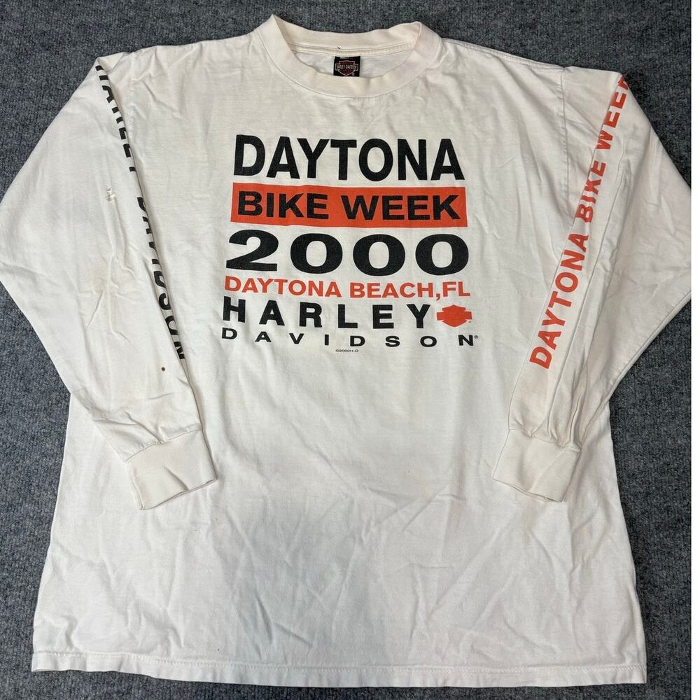 Vintage Harley-Davidson Daytona Bike Week 2000 Long Sleeve T-Shirt Mens XL Biker